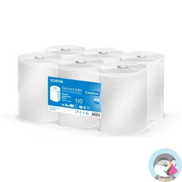Ręcznik papierowy AFH VELVETCare rola MAXI 110m (6 sztuk) 2 warstwy 100% celuloza 5220106 Comfort
