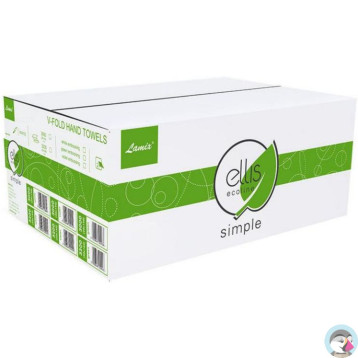 Ręcznik biały ZZ V-FOLD ELLIS Ecoline 21x22cm makulatura 2 warstwy 3000 listków 2899