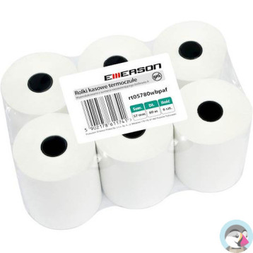 Rolki termiczne 57mmx80m (6szt) EMERSON rt05780wkbpaf