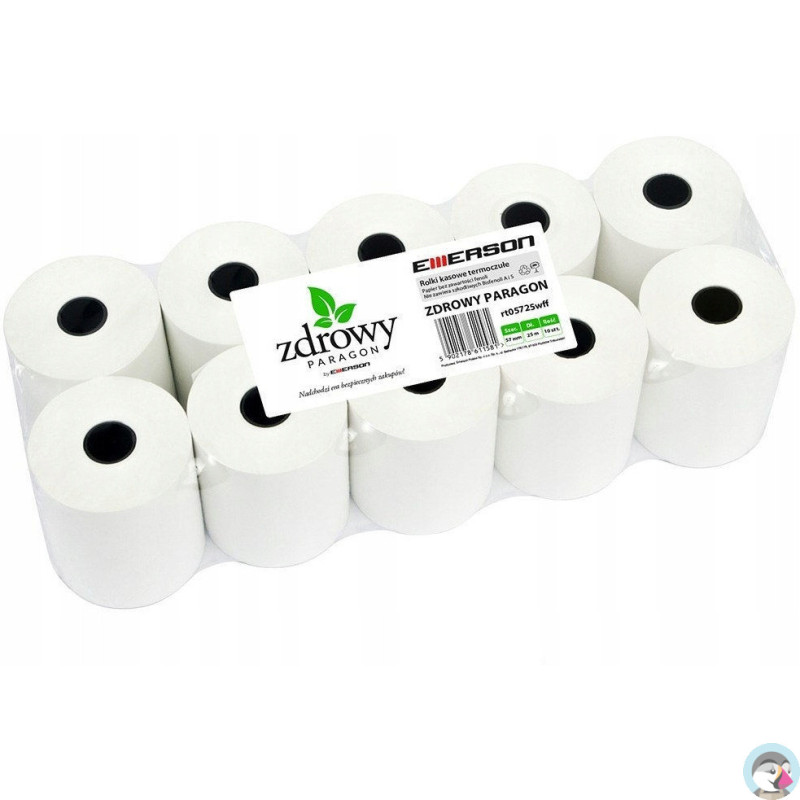 Rolki termiczne 57x25m 10szt EMERSON rt05725wkff zdrowy paragon