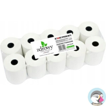 Rolki termiczne 57x20mm (10 sztuk) do drukarek fiskalnych zdrowy paragon rt05720wkff EMERSON