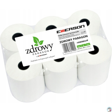Rolki termiczne 80mmx80m (6szt) EMERSON rt08080wkff zdrowy paragon