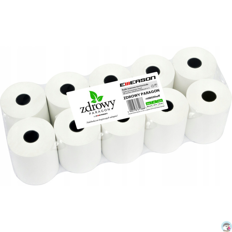 Rolki termiczne 80x30m 10szt. EMERSON rt08030wkff zdrowy paragon