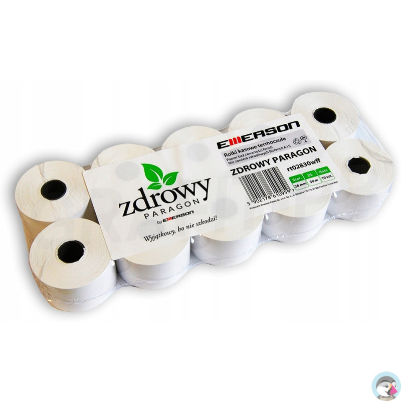 Rolki termiczne 28x30m 10szt. EMERSON rt02830wkff zdrowy paragon