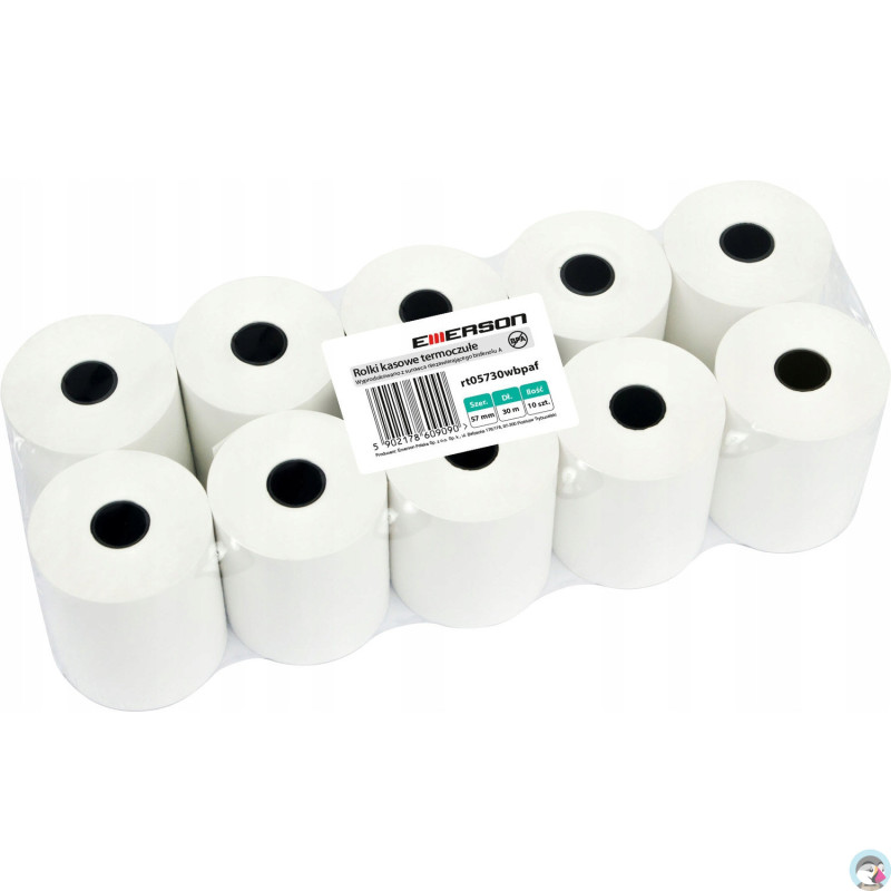 Rolki termiczne 57mmx30m (10szt) EMERSON rt05730wkbpaf BPA FREE bez bisfenolu