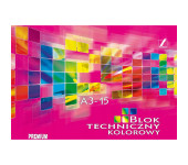 Blok techniczny kolorowy A3 15k PREMIUM KRESKA