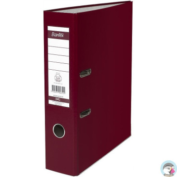 Segregator na dokumenty A4 80mm XXL bordowy z szyną 100551791 BANTEX