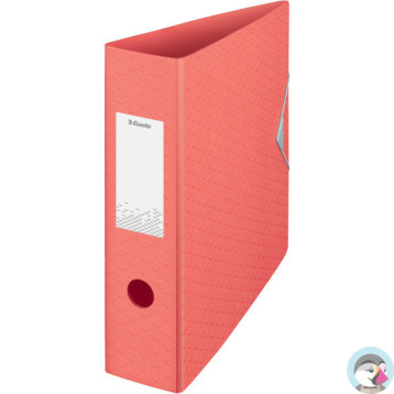Segregator ESSELTE Colour`Breeze z polyfoamu A4 82mm koralowy 628427