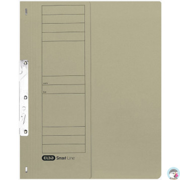 Skoroszyt wpinany do segregatora hakowy 1/2 A4 szary 100551894 ELBA