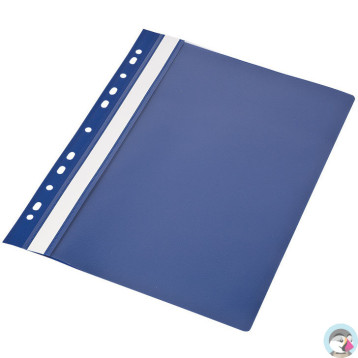 Skoroszyt A4 twardy wpinany typu PVC (10) granatowy 0413-0019-02 Panta Plast