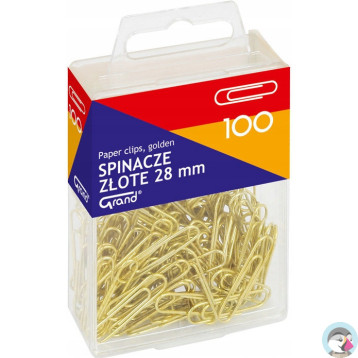 Spinacz złoty R-28 GRAND 100 sztuk T4 110-1633