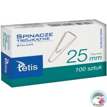 Spinacz trójkątny 25mm (100szt.) GS180-A TETIS