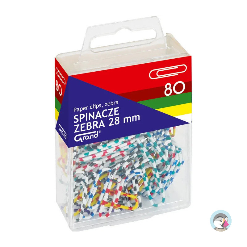 Spinacz okrągły zebra R28 GRAND 80szt. T4 110-1634