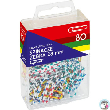 Spinacz okrągły zebra R28 GRAND 80szt. T4 110-1634