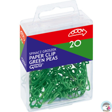 Spinacz GROSZEK zielony T4 GRAND 20szt 110-1702