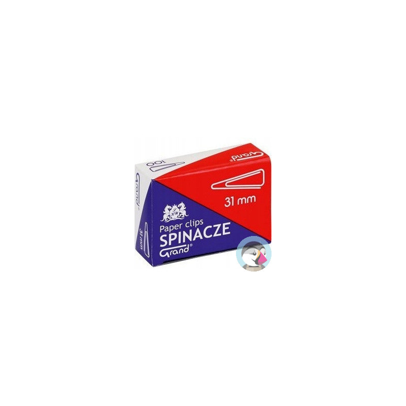 Spinacz T-31 mm GRAND trójkątny 10op x 100sztuk 110-1387