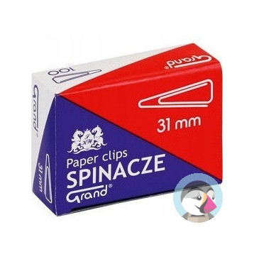 Spinacz T-31 mm GRAND trójkątny 10op x 100sztuk 110-1387