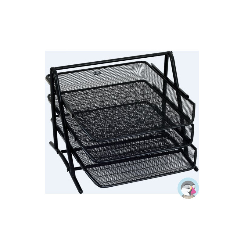 Stojak na dokumenty czarny metalowy GR-069 3-szufladki 120-1117 GRAND