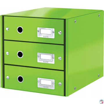 Pojemnik z 3 szufladami Leitz C&S, zielony 60480054