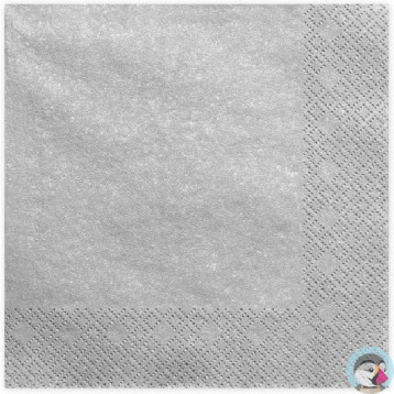 Serwetki AHA 33x33 (20 sztuk) srebrne
