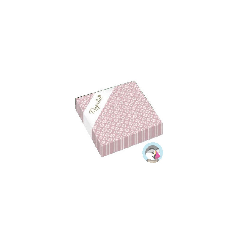 Serwetki papierowe 33x33cm 3 warstwowe 20 sztuk pudrowy róż 9588195 HERLITZ