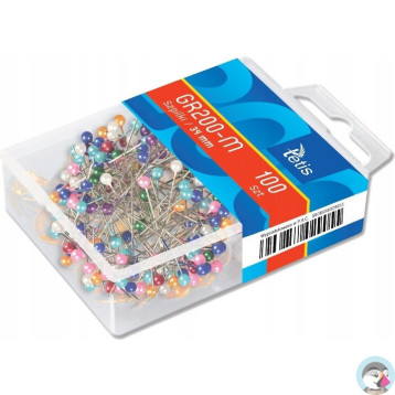 Szpilki 34mm kolor mix (100szt.) GR200-M TETIS