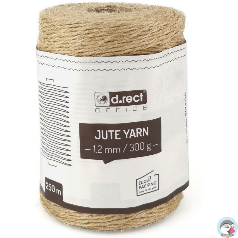 Sznurek jutowy 1.2mm / 250m szpula 300g. 800030 d.rect