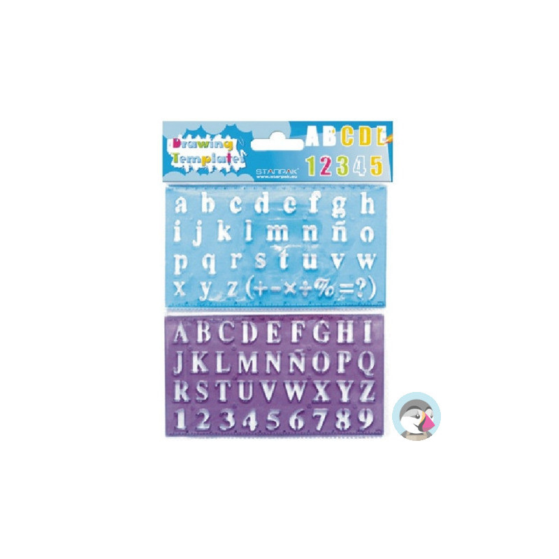 Szablon plastikowy cyferki i literki 2szt 276076 STARPAK