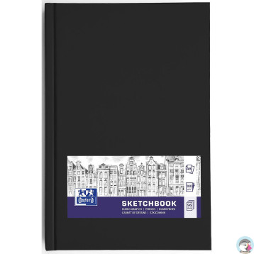 Szkicownik Sketchbook szyty A6 96k 100g czarny 400152626 OXFORD