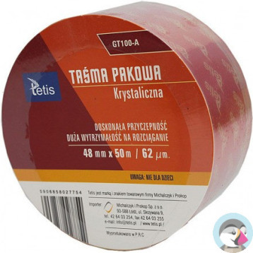 Taśma pakowa krystaliczna 48mmx50m GT-100-A