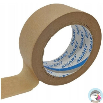 Taśma papierowa 48x50m KRAFT brązowa kauczuk SOLVENT SMART