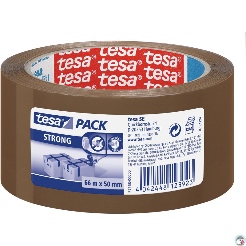 Taśma pakowa 66mx50mm STRONG brązowa cicha 57168-0 0000-05 TESA