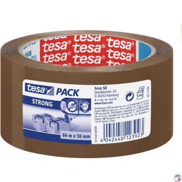 Taśma pakowa 66mx50mm STRONG brązowa cicha 57168-0 0000-05 TESA