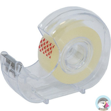 Taśma z podajnikiem 19mm x33m przezroczysta LEVIATAN 009405