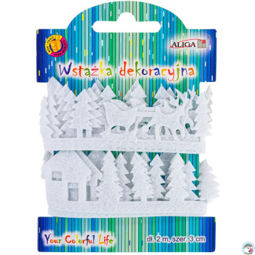 Taśma filcowa z motywem świątecznym 2m x 3cm TCX-6563 ALIGA
