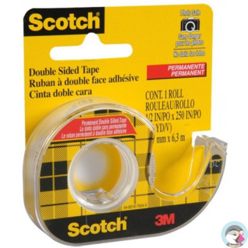 Taśma dwustronna przezroczysta 12,7mm x 6,3m na podajniku 3M SCOTCH 136D 70005232866