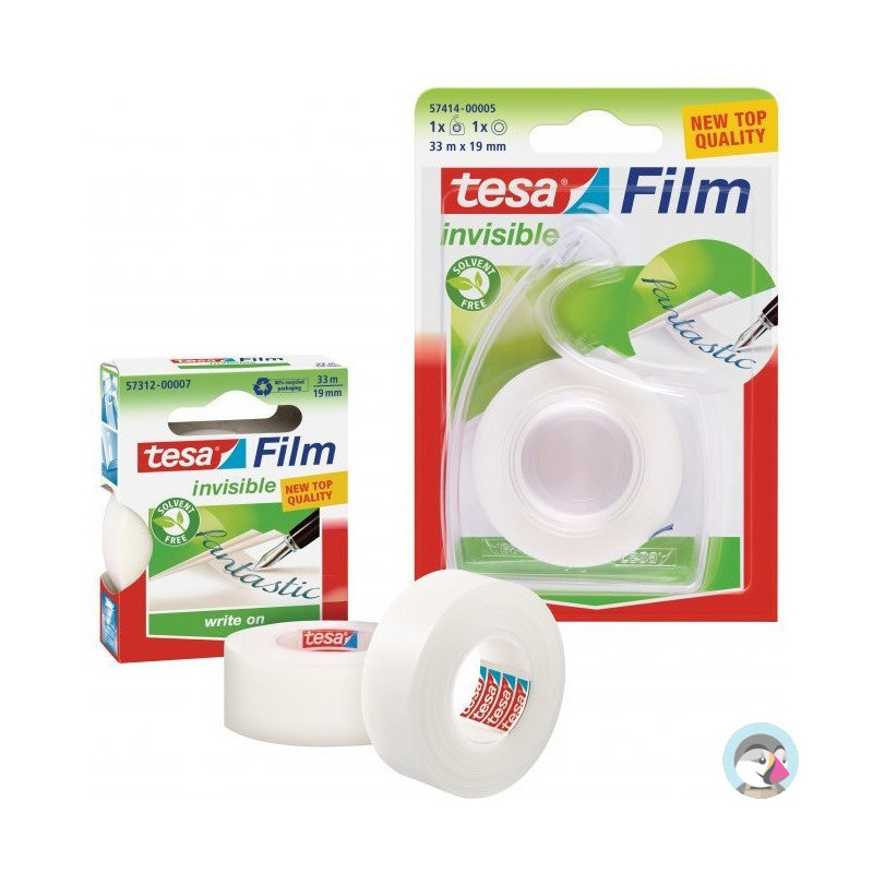 Taśma biurowa TESAfilm INVISIBLE 19x33m+Dyspenser Easy Cut 57414-00005