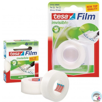 Taśma biurowa TESAfilm INVISIBLE 19x33m+Dyspenser Easy Cut 57414-00005