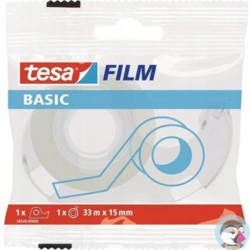 Taśma biurowa TESA Basic 15x33m z dyspenserem w etui 1szt. 58549