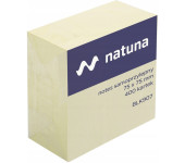 Bloczek samoprzylepny 75x75mm 400k żółty NATUNA (NSKZ/D)