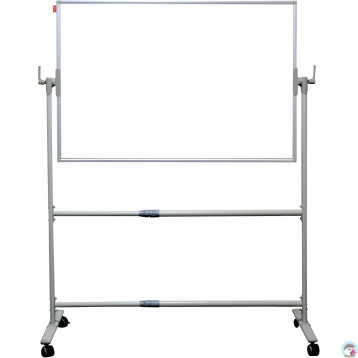 Tablica obrotowo-jezdna TELESCOPIC 180x120xh192cm dwustronnie suchościeralna-magnetyczna biała rama aluminiowa MTO18120 MEMOBE