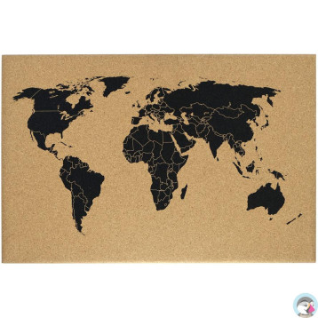 Tablica korkowa MAPA ŚWIATA 60x40cm TC64BR1 MEMOBOARDS