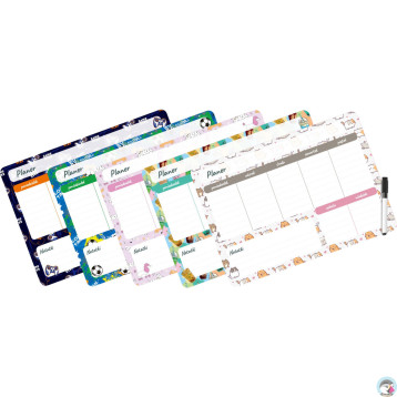 Planer magnetyczny 35x25 tygodniowy z nadrukiem FOOTBALL PM-02-34 BIURFOL