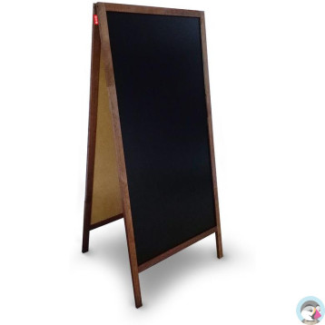 Potykacz kredowy 120x60cm czarny rama drewniana MTX060120.19.46.51 MEMOBE