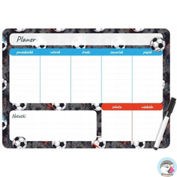 Planer magnetyczny na lodówkę Plan lekcji 35x25cm tygodniowy + marker PM-02-02 BIURFOL