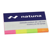 Zakładka indeksująca 20x50mm 4x40k brilliant NATUNA (NSP20/50/D)