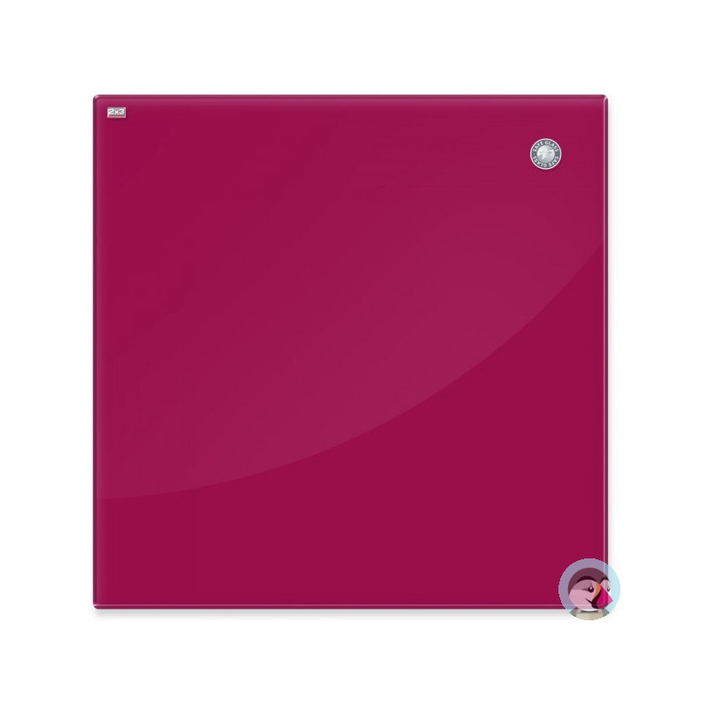 Tablica szklana magnetyczna 45x45cm czerwona 2X3 TSZ4545 R