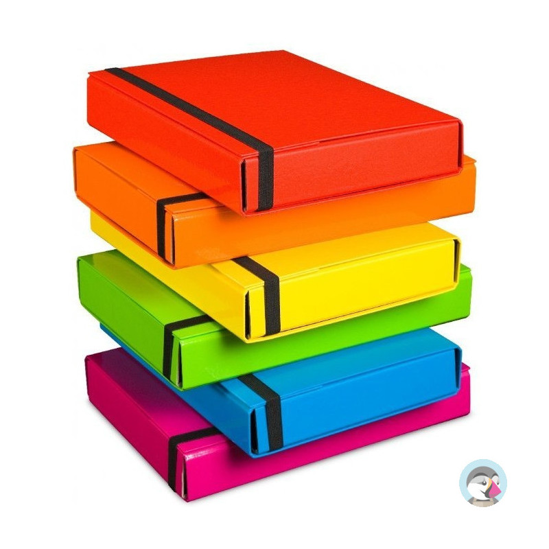 Teczka z gumką BOX CARIBIC różowa 5cm 341/11 VAUPE
