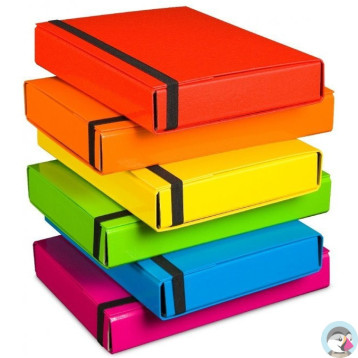 Teczka z gumką BOX CARIBIC różowa 5cm 341/11 VAUPE