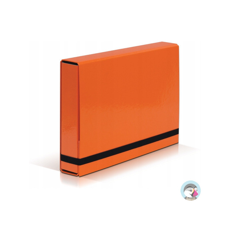 Teczka z gumką BOX CARIBIC pomarańczowa 5cm 341/16 VAUPE